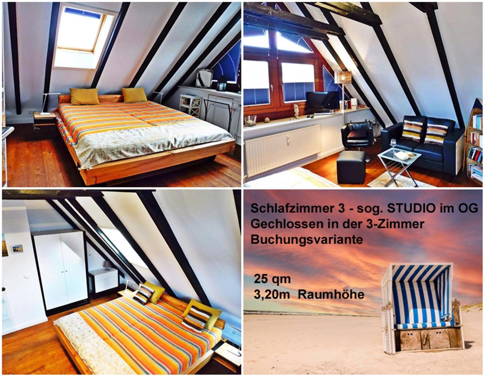 3-ZIMMER-FERIENWOHNUNG DEICHWIESE Westerland 1-3 Personen Exterior foto